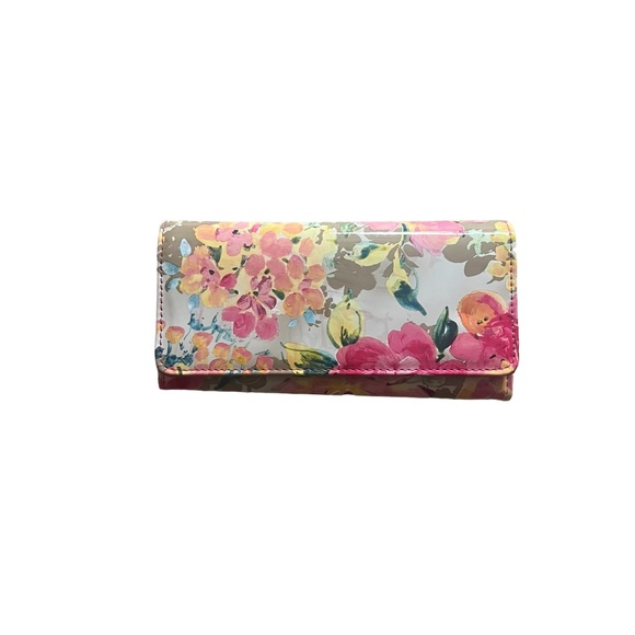 Mundi Handbags - Mundi Multi Color Pink Floral Wallet File Master w/ Safe Keeper RFID Blocking